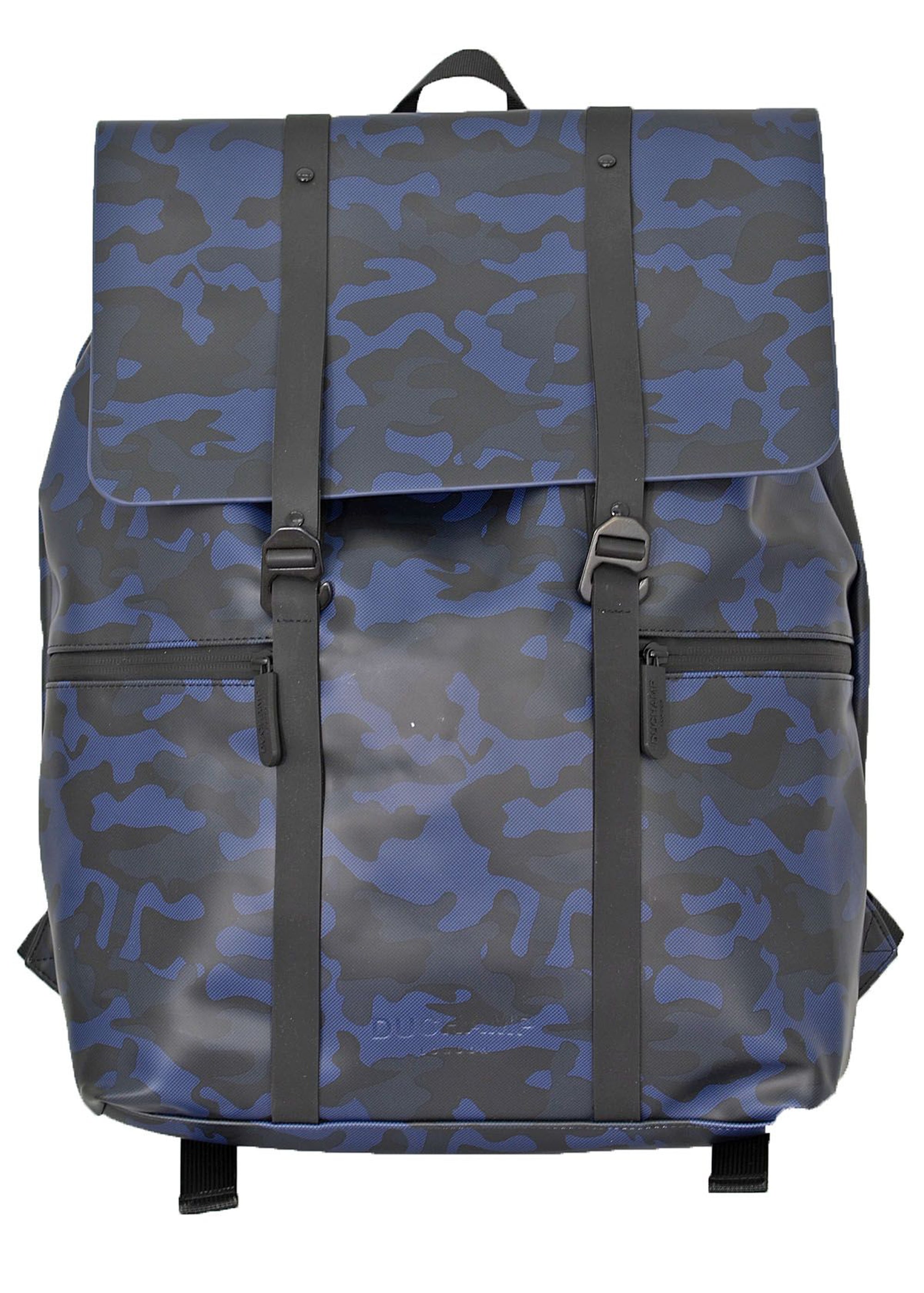 Duchamp London Camo Flapover Backpack in Charcoal Green Duchamp Rubberized Camo Flapover Backpack – SHOP ROFFE main image 2