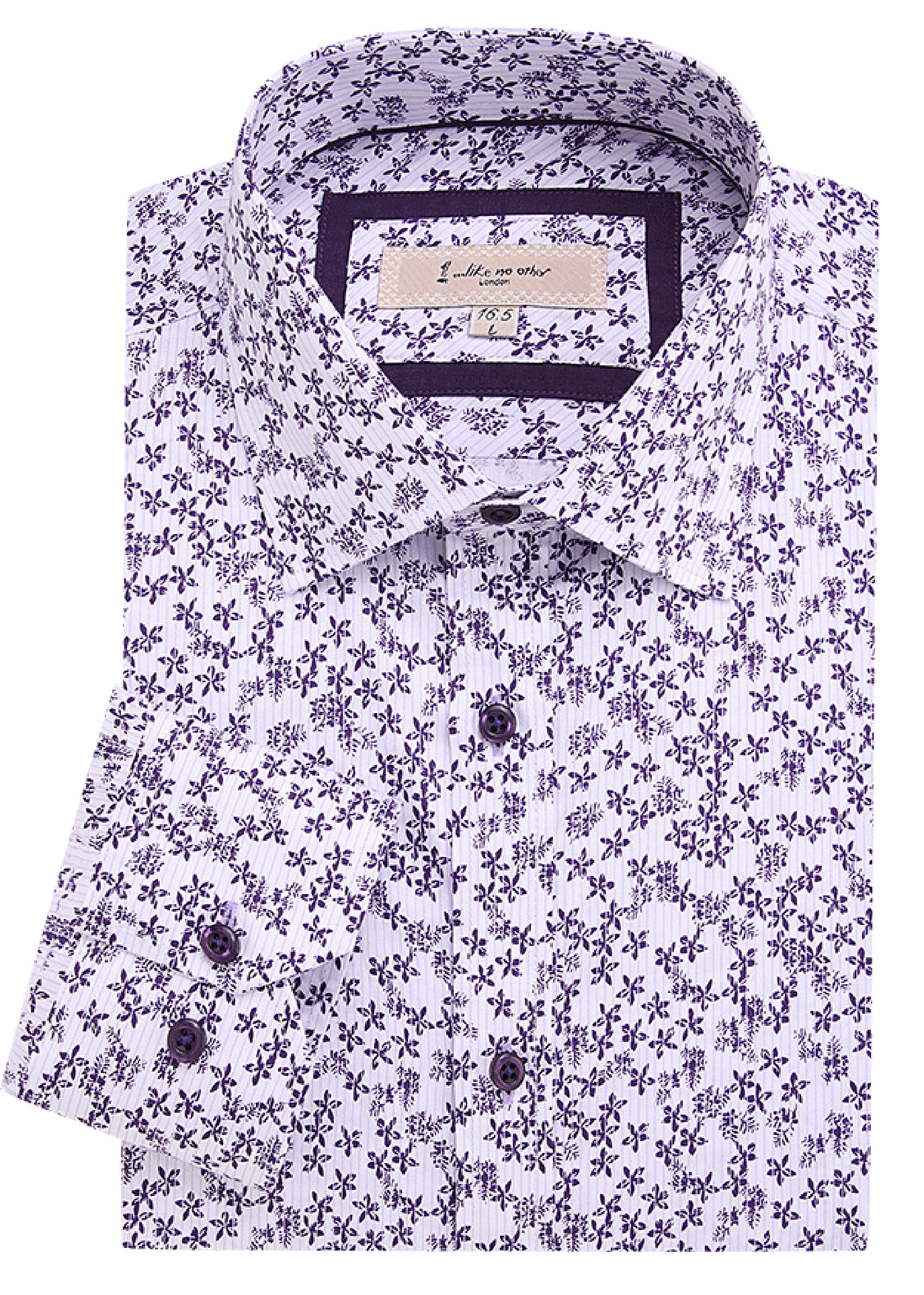 1 Like No Other Floral Dress Shirt 15.5 / Purple 1 Like No Other Floral Dress Shirt 15.5 / Purple