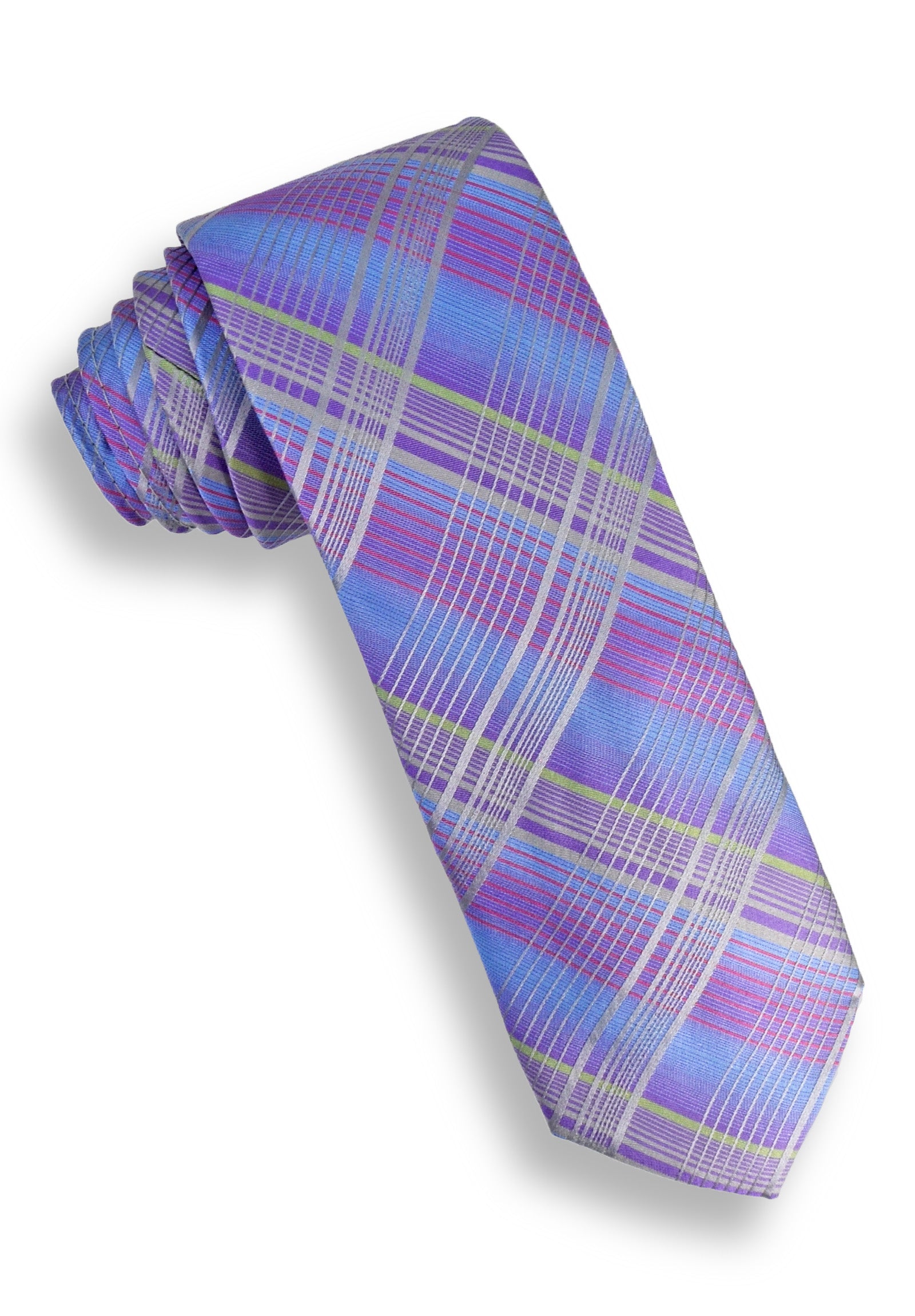XMI Modern Plaid Platinum Tie â SHOP ROFFE