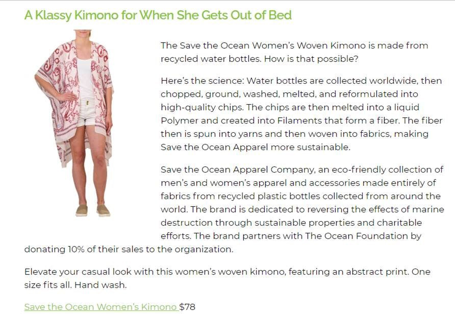 Save The Ocean Kimono Featured on GoNomad