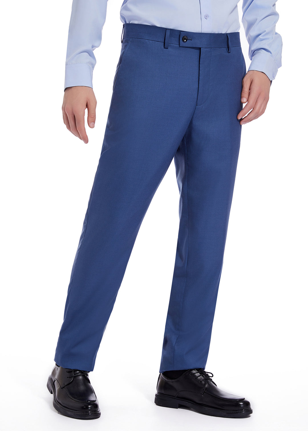 Hechter Paris Solid New Blue Modern Fit Wool Suit