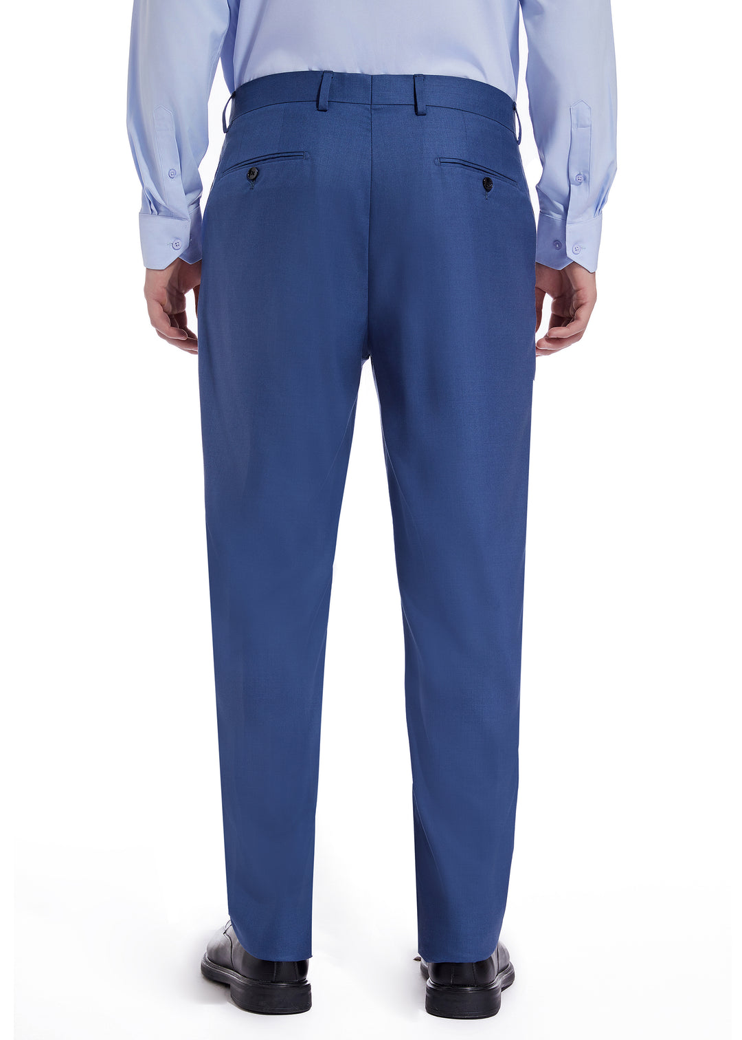 Hechter Paris Solid New Blue Modern Fit Wool Suit