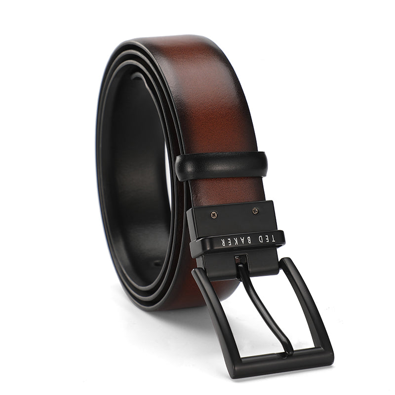 Ted Baker London Black Reversible to Brown Leather Belt