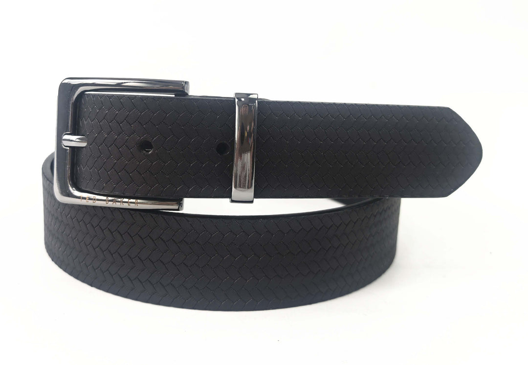 Ted Baker London Black Embossed Leather Belt