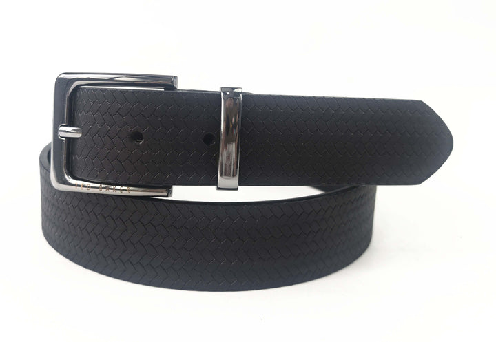 Ted Baker London Black Embossed Leather Belt