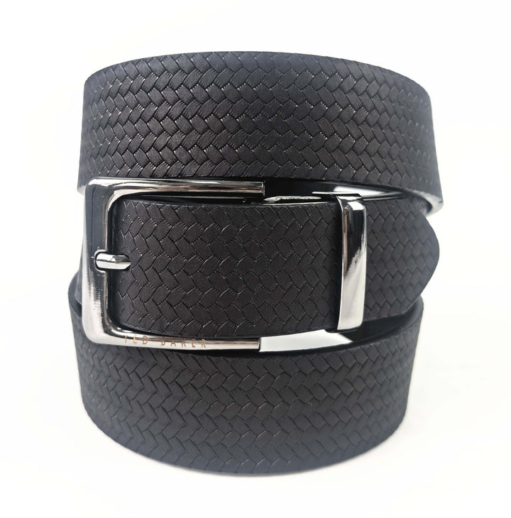 Ted Baker London Black Embossed Leather Belt