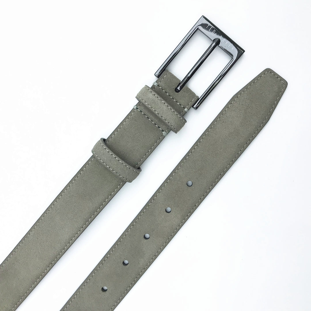 Ted Baker London Grey Suede Leather Belt
