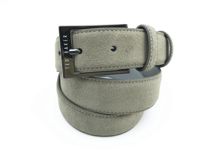 Ted Baker London Grey Suede Leather Belt
