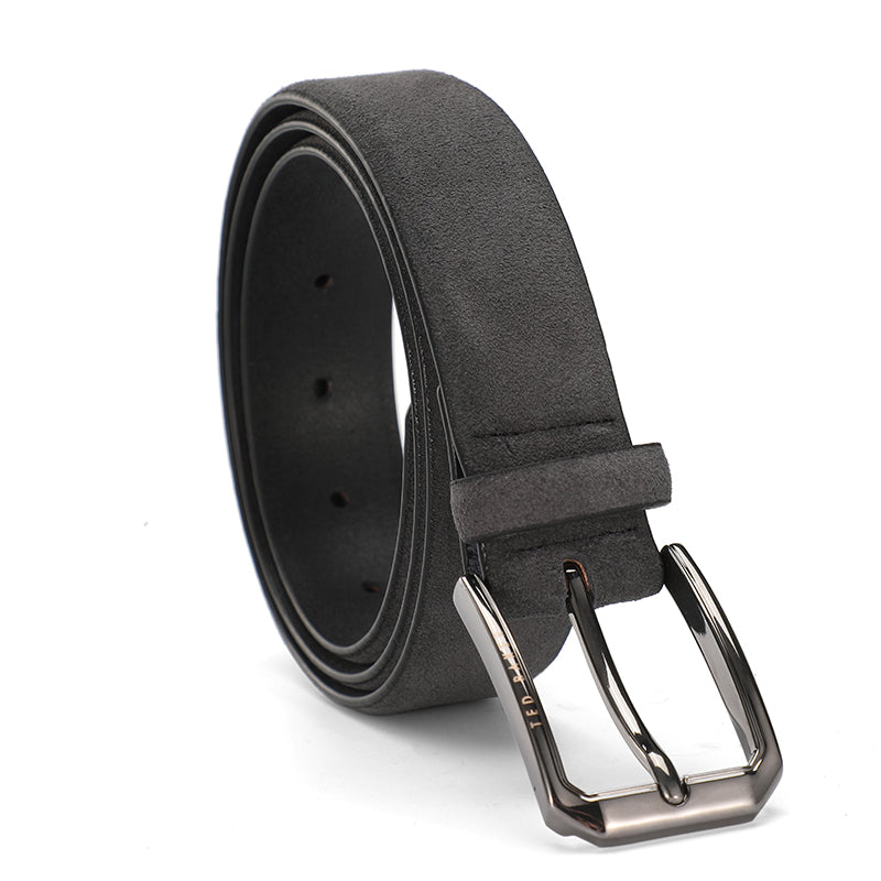 Ted Baker London Grey Suede Leather Belt