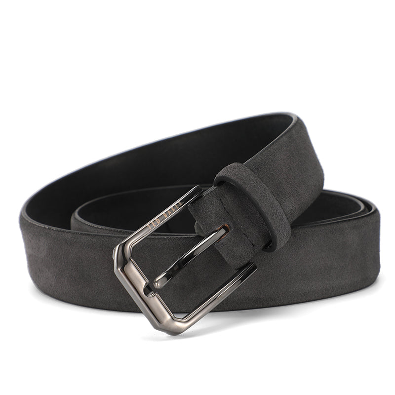 Ted Baker London Grey Suede Leather Belt