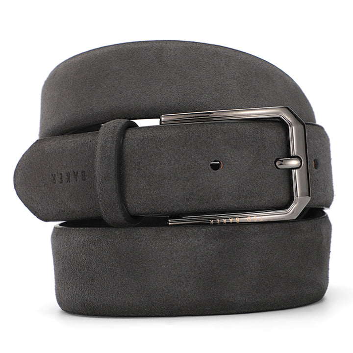 Ted Baker London Grey Suede Leather Belt