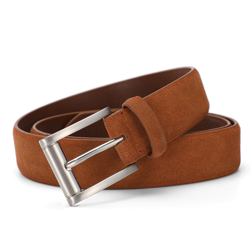Ted Baker London Chestnut Suede Leather Belt