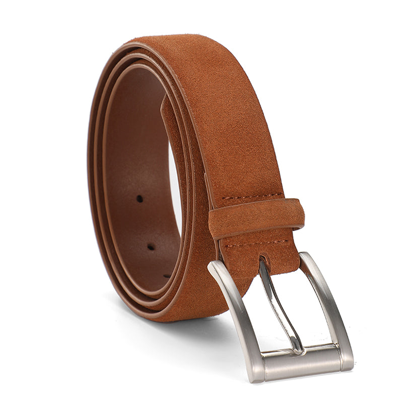 Ted Baker London Chestnut Suede Leather Belt