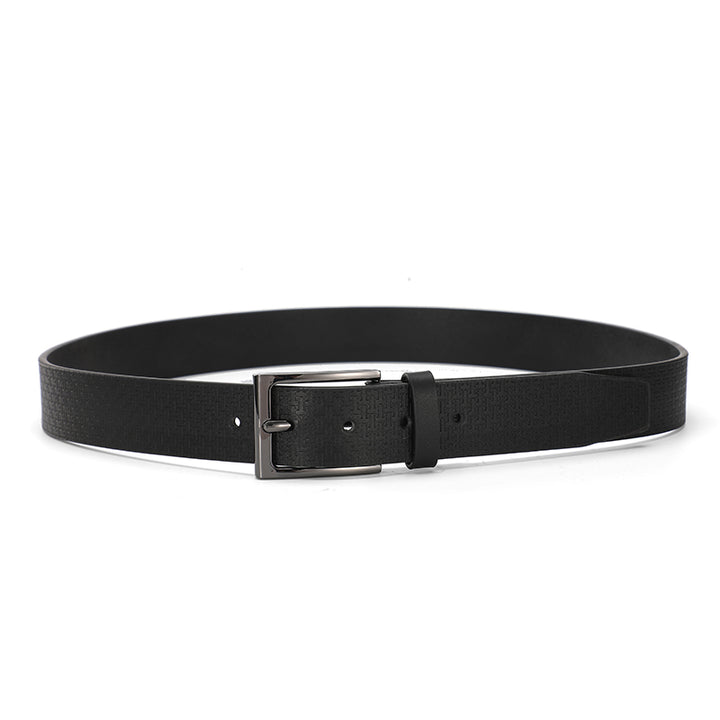 Ted Baker London Black Allover Logo "T" Leather Belt