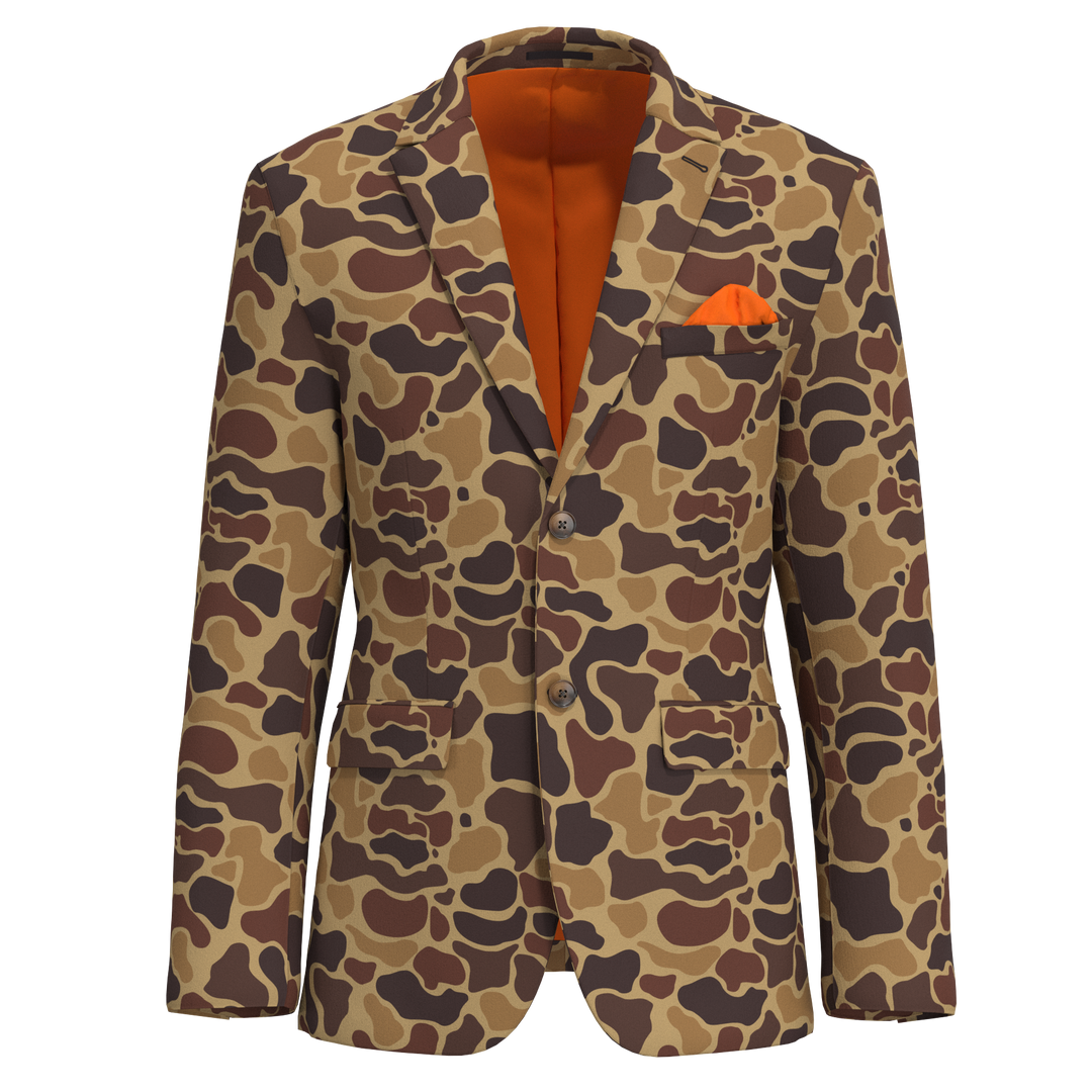 One Like No Other Knit Tan Camo Sport Coat