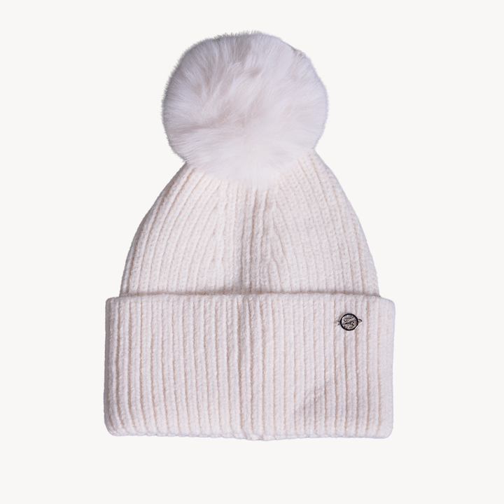 Ted Baker London Women's Ivory Pom Beanie