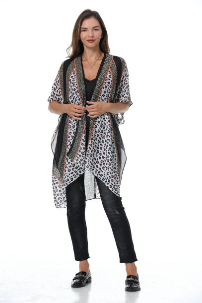 Animal Print Kimono