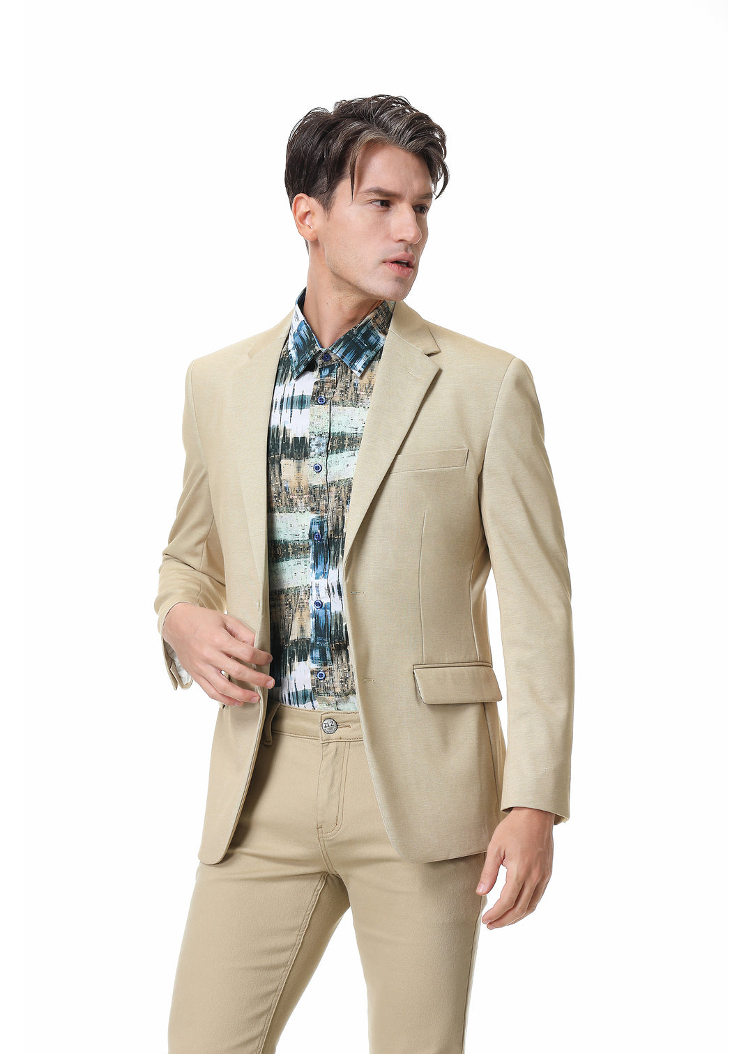 Duchamp London Beige Stretch Sport Coat