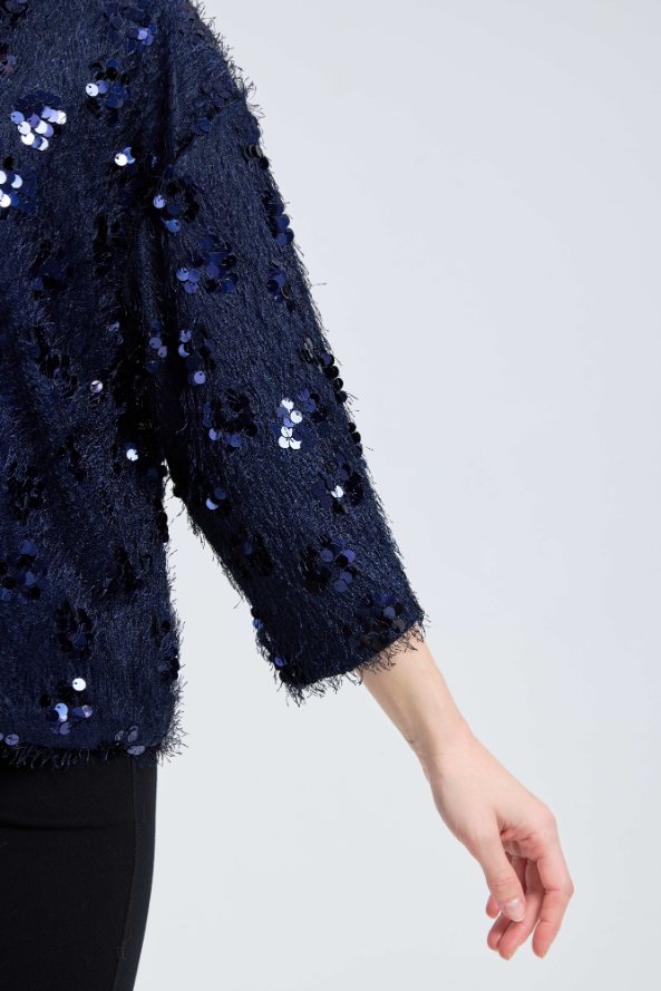 Ted Baker London Women's Navy Brushed Sequin Ruana