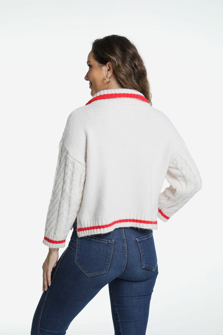 Roffe Zip Front Sweater