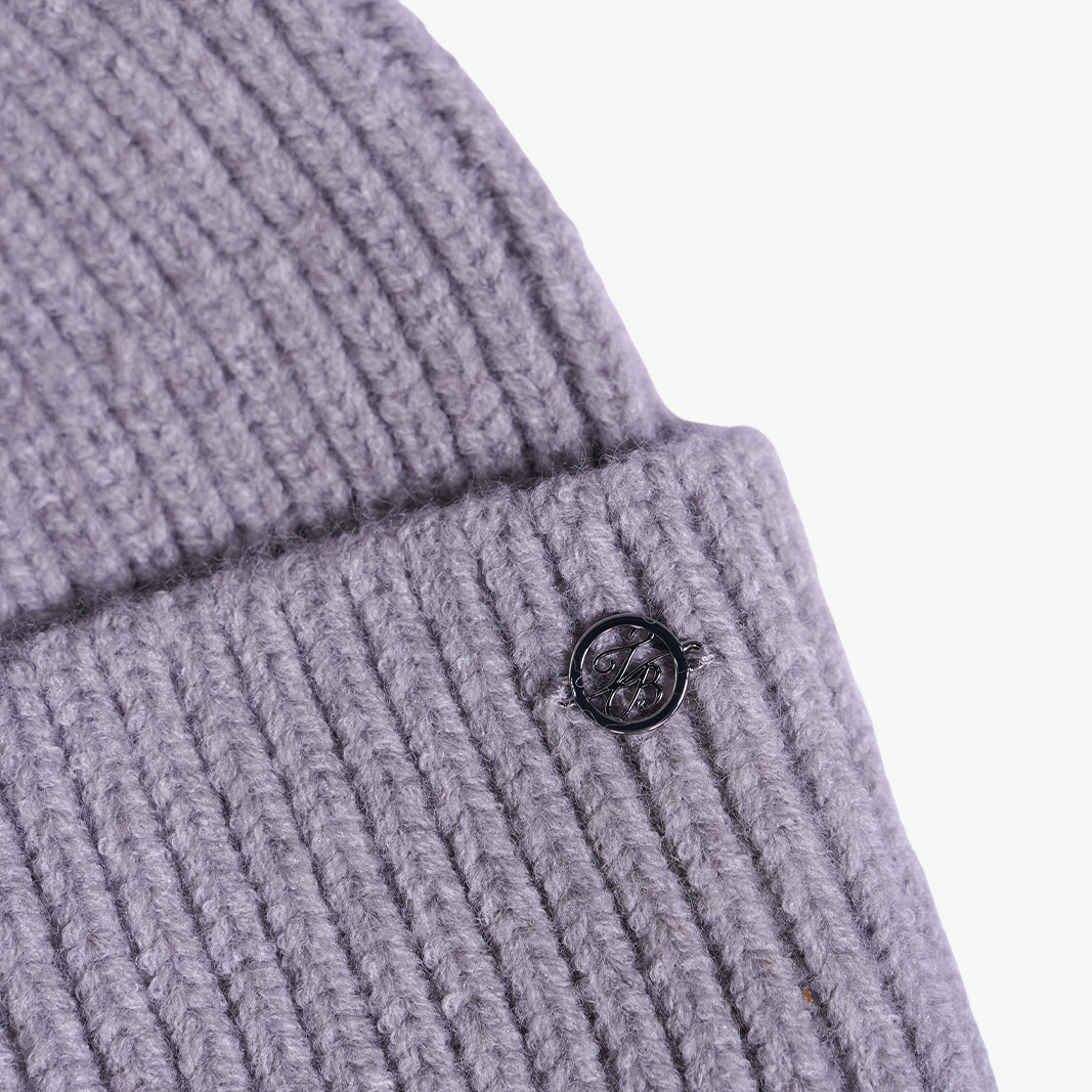 Ted Baker London Women's Light Grey Pom Beanie