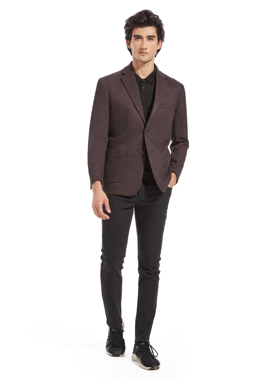 Lucky Brand Burgundy Knit Jacket