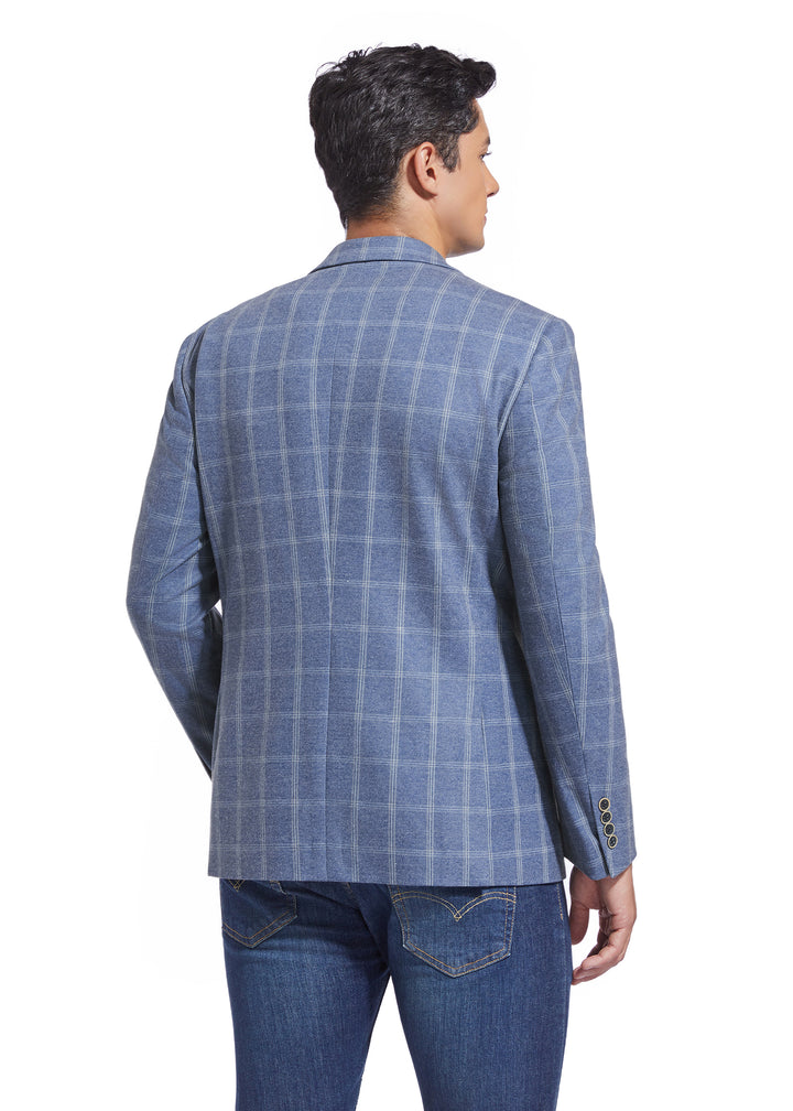 DUCHAMP WINDOWPANE KNIT SPORTCOAT