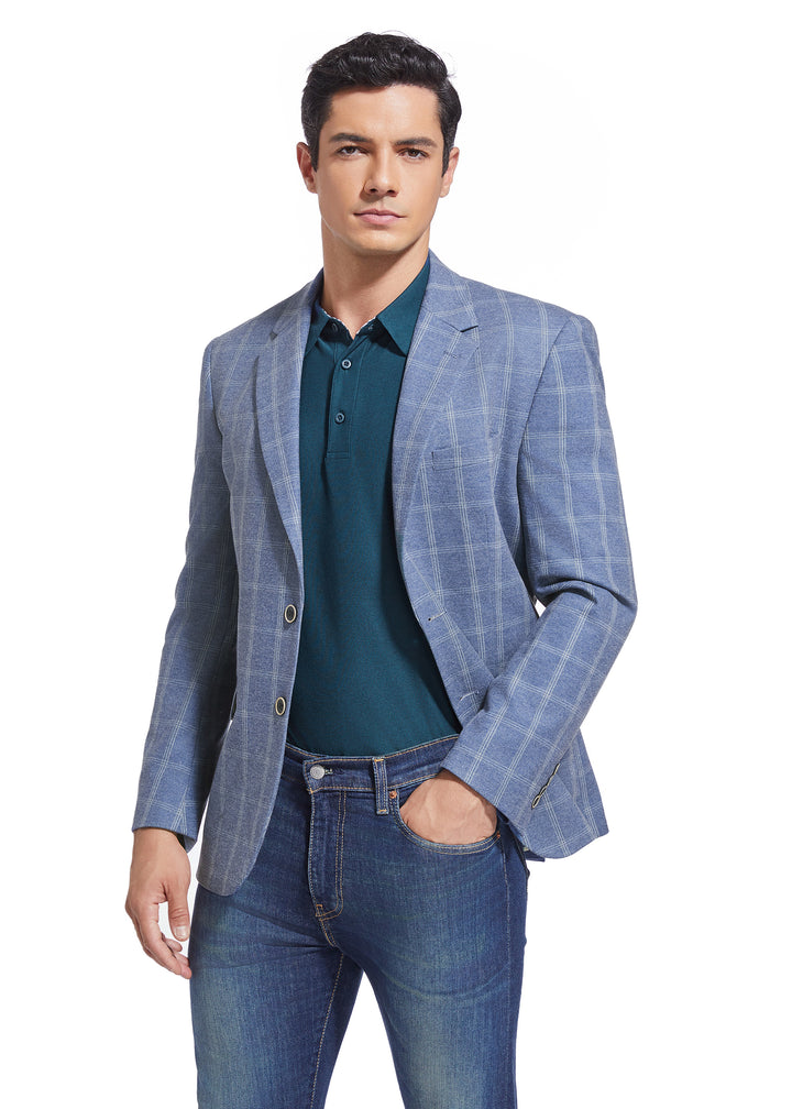 DUCHAMP WINDOWPANE KNIT SPORTCOAT