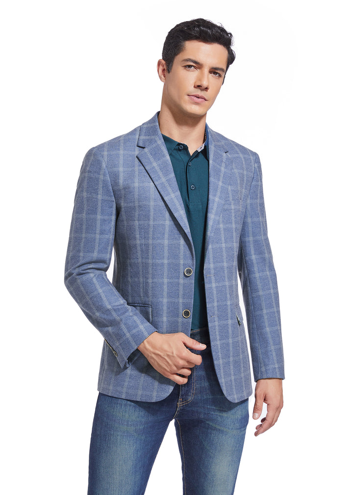 DUCHAMP WINDOWPANE KNIT SPORTCOAT