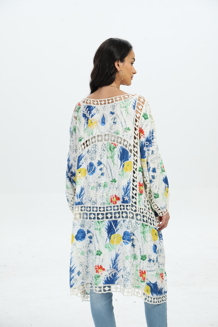 ROFFE FLORAL KIMONO