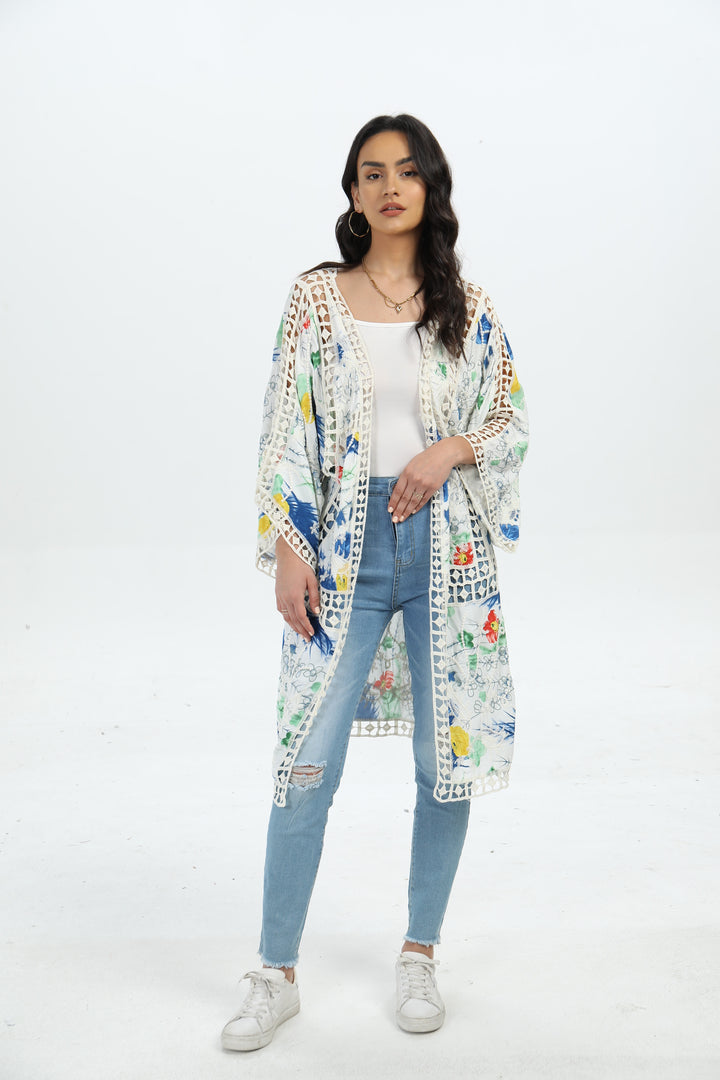 ROFFE FLORAL KIMONO