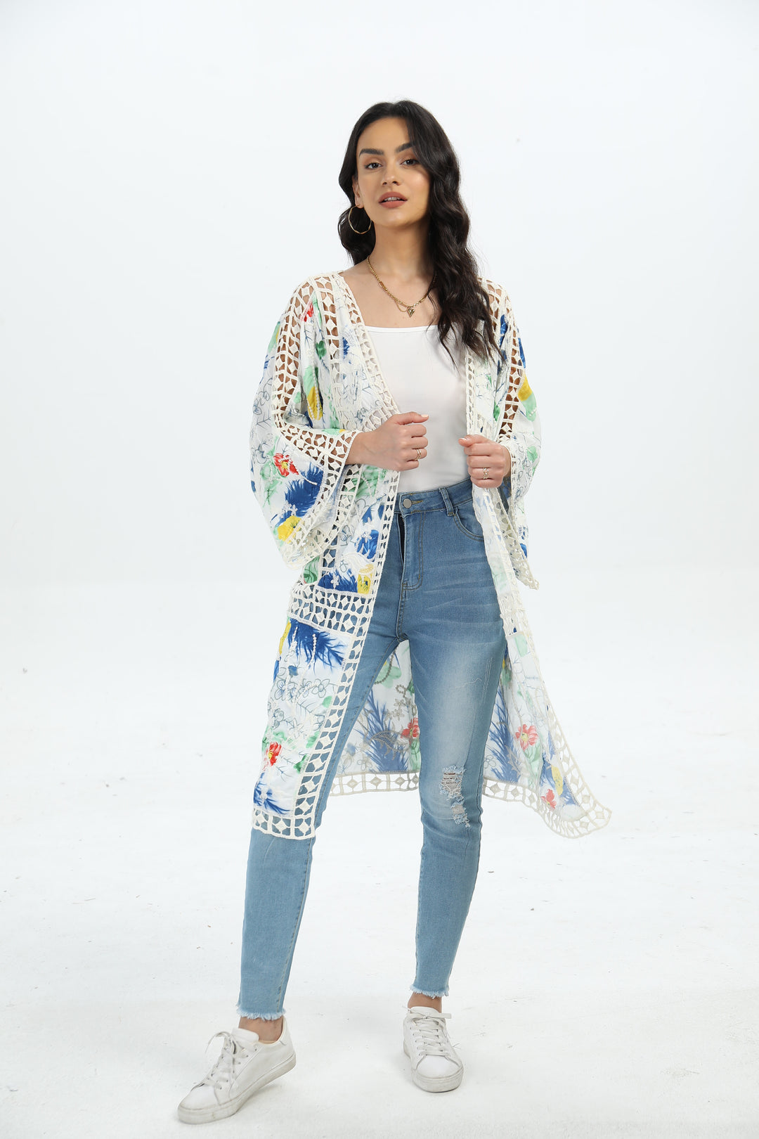 ROFFE FLORAL KIMONO