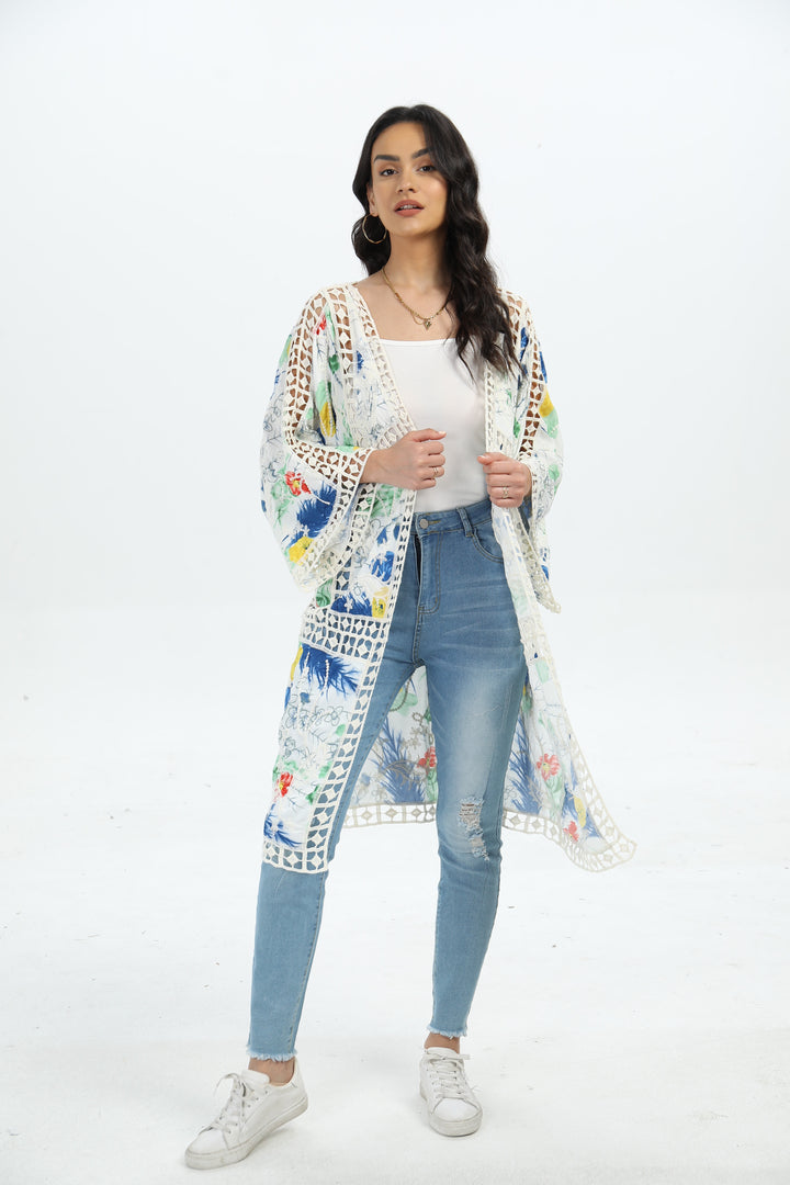 ROFFE FLORAL KIMONO
