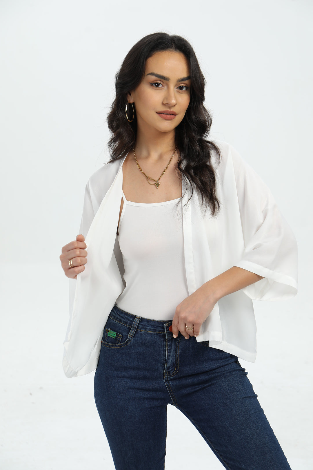 ROFFE CROPPED KIMONO