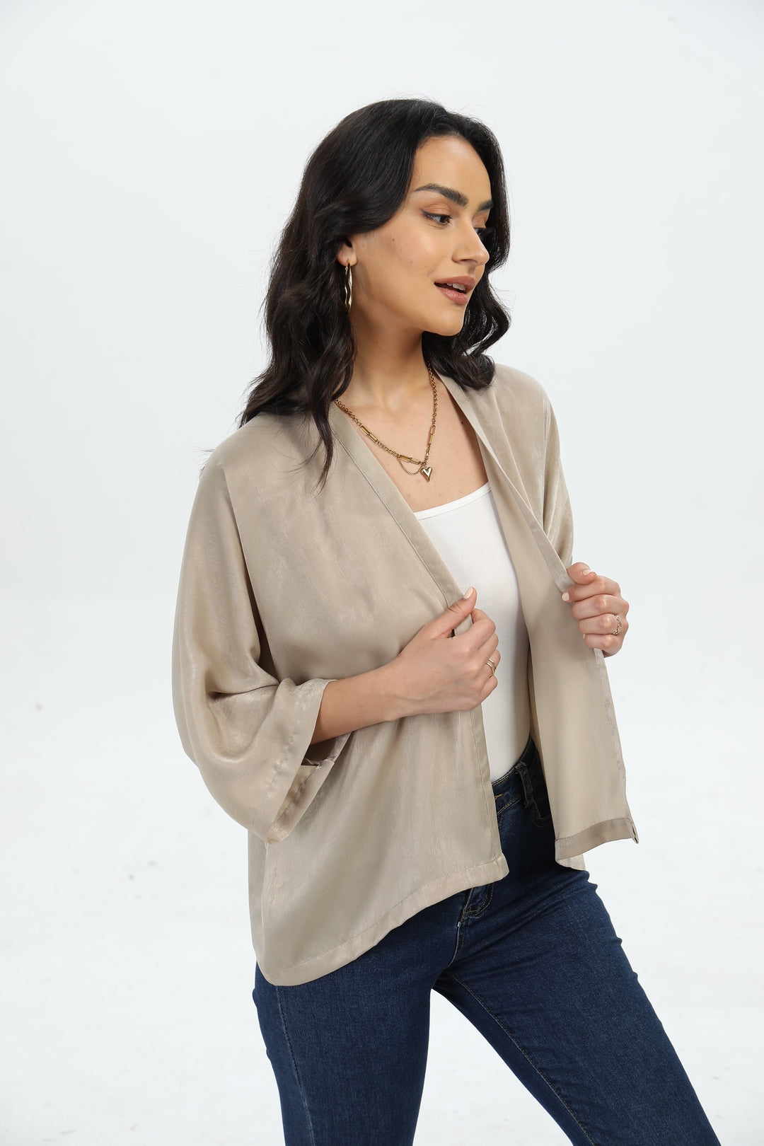 ROFFE CROPPED KIMONO
