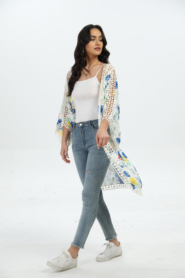 ROFFE FLORAL KIMONO