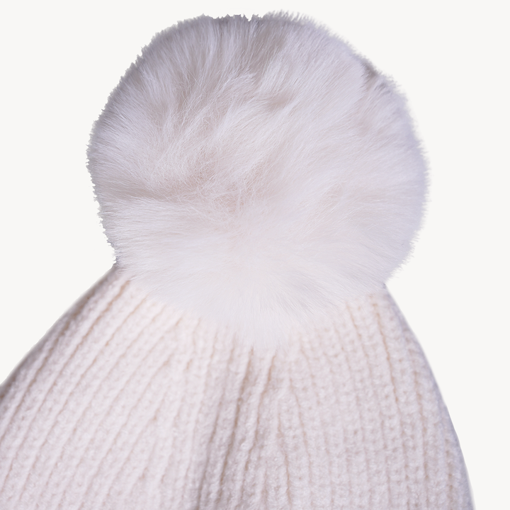 Ted Baker London Women's Ivory Pom Beanie