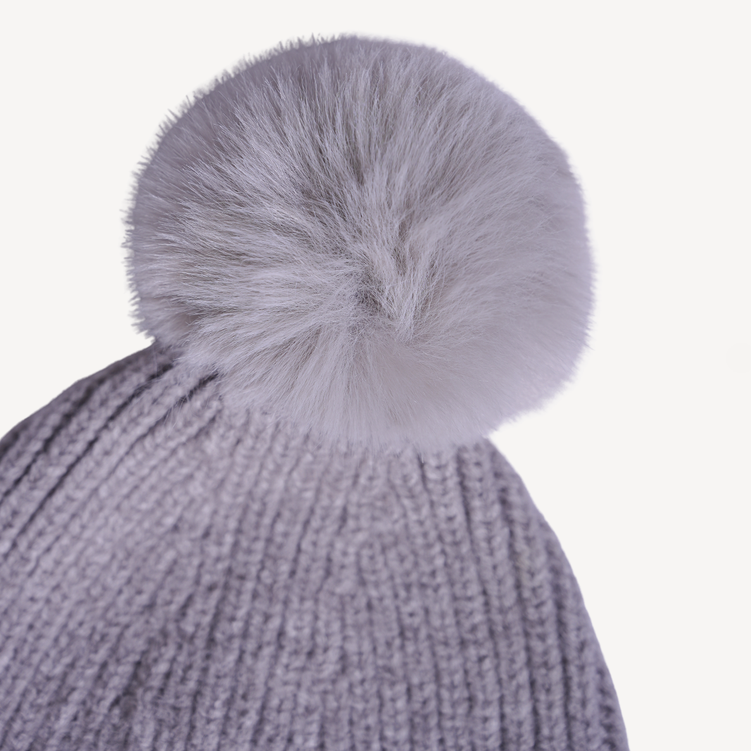 Ted Baker London Women's Light Grey Pom Beanie