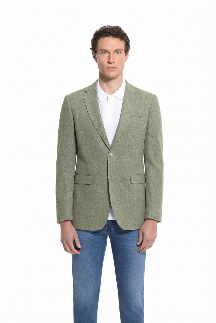 Lucky Brand Olive Pique Knit Sport Coat