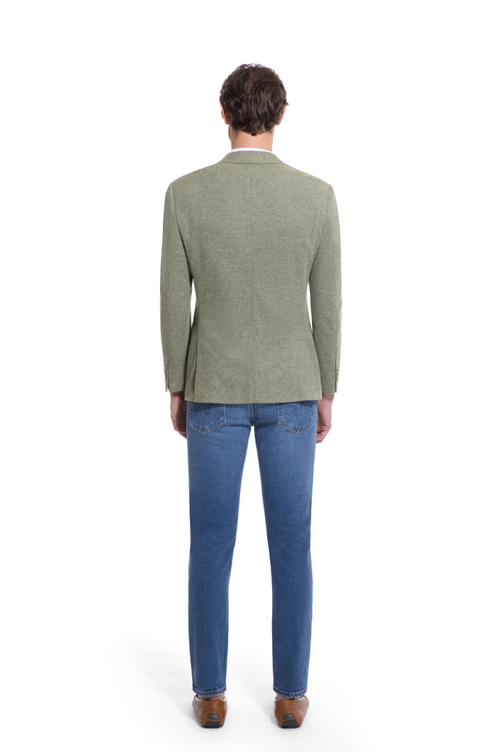 Lucky Brand Olive Pique Knit Sport Coat