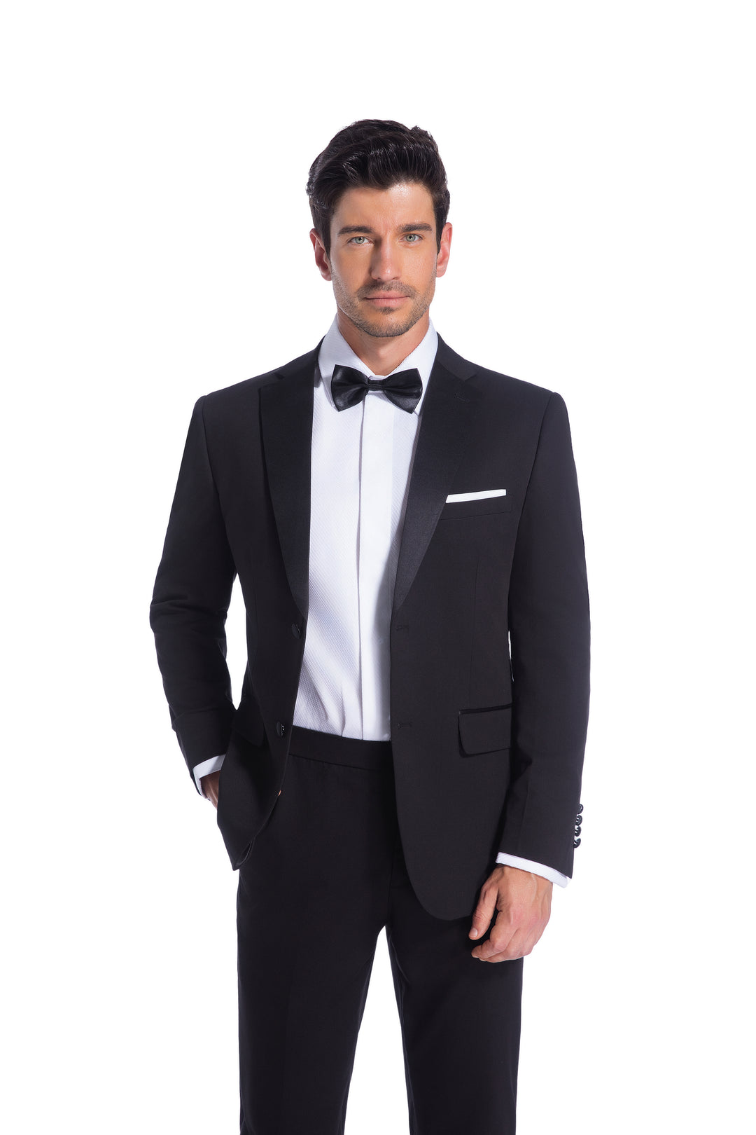 Geoffrey Beene Grey Flannel Black Tuxedo Jacket 50R / Black / 77% Polyester 20% Rayon 3% Spandex Geoffrey Beene Grey Flannel Black Tuxedo Jacket 50R / Black / 77% Polyester 20% Rayon 3% Spandex