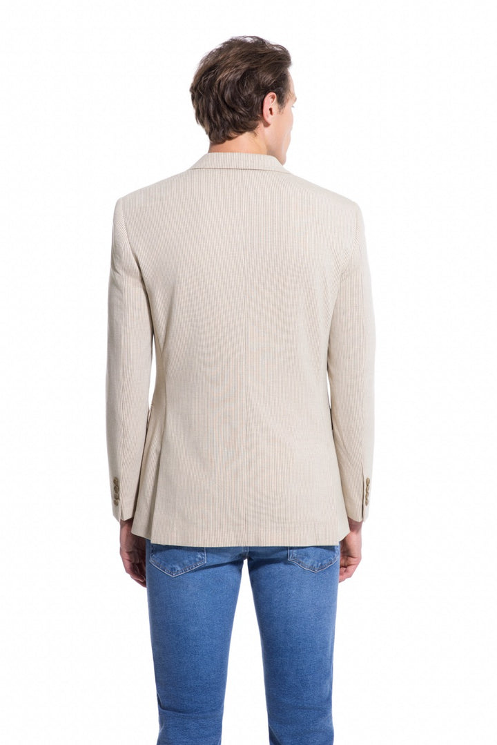 Lucky Brand Tan Heather Knit Sport Coat