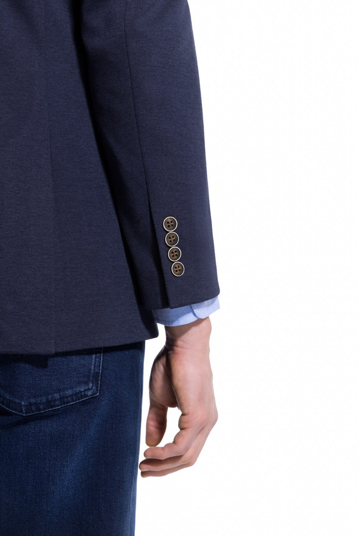 Lucky Brand Navy Pique Knit Sport Coat