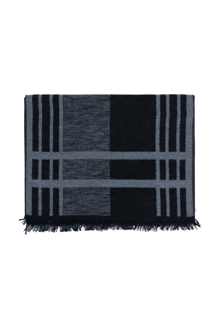 Ted Baker London 100% Black Check Silk Reversible Scarf