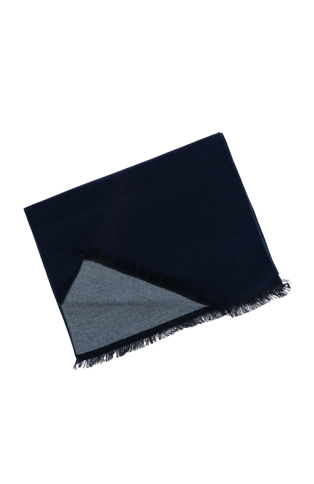 Ted Baker London Solid Navy to Grey 100% Silk Reversible Scarf