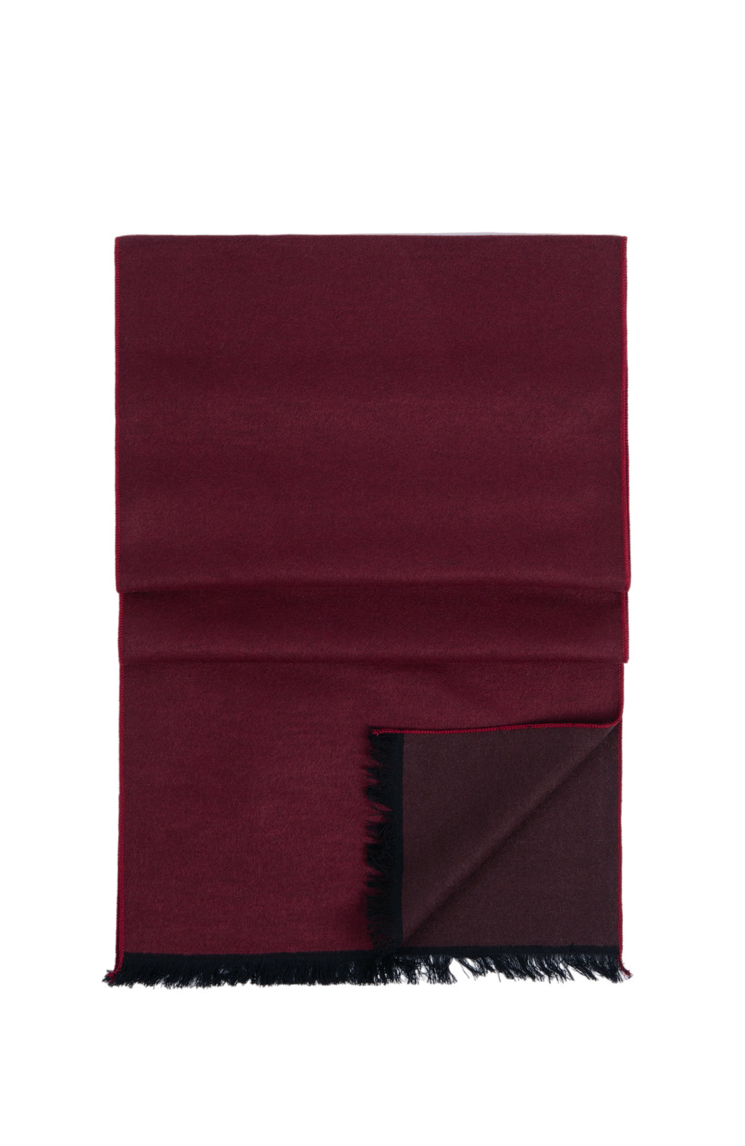 Ted Baker London Solid Red to Brown 100% Silk Reversible Scarf