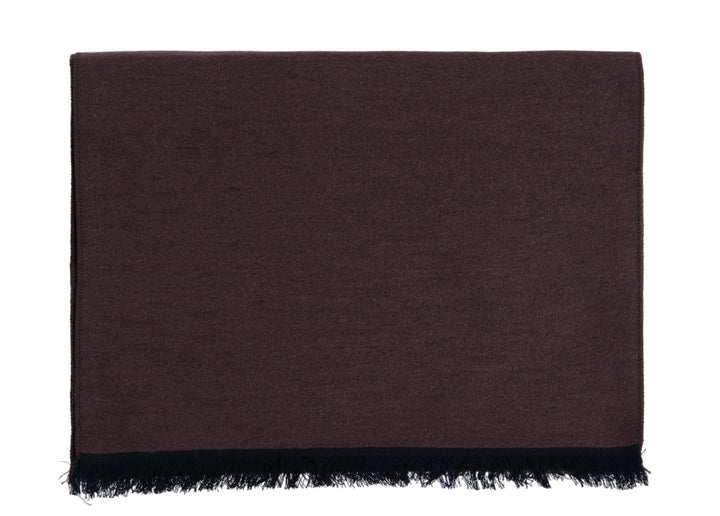 Ted Baker London Solid Brown to Black 100% Silk Reversible Scarf