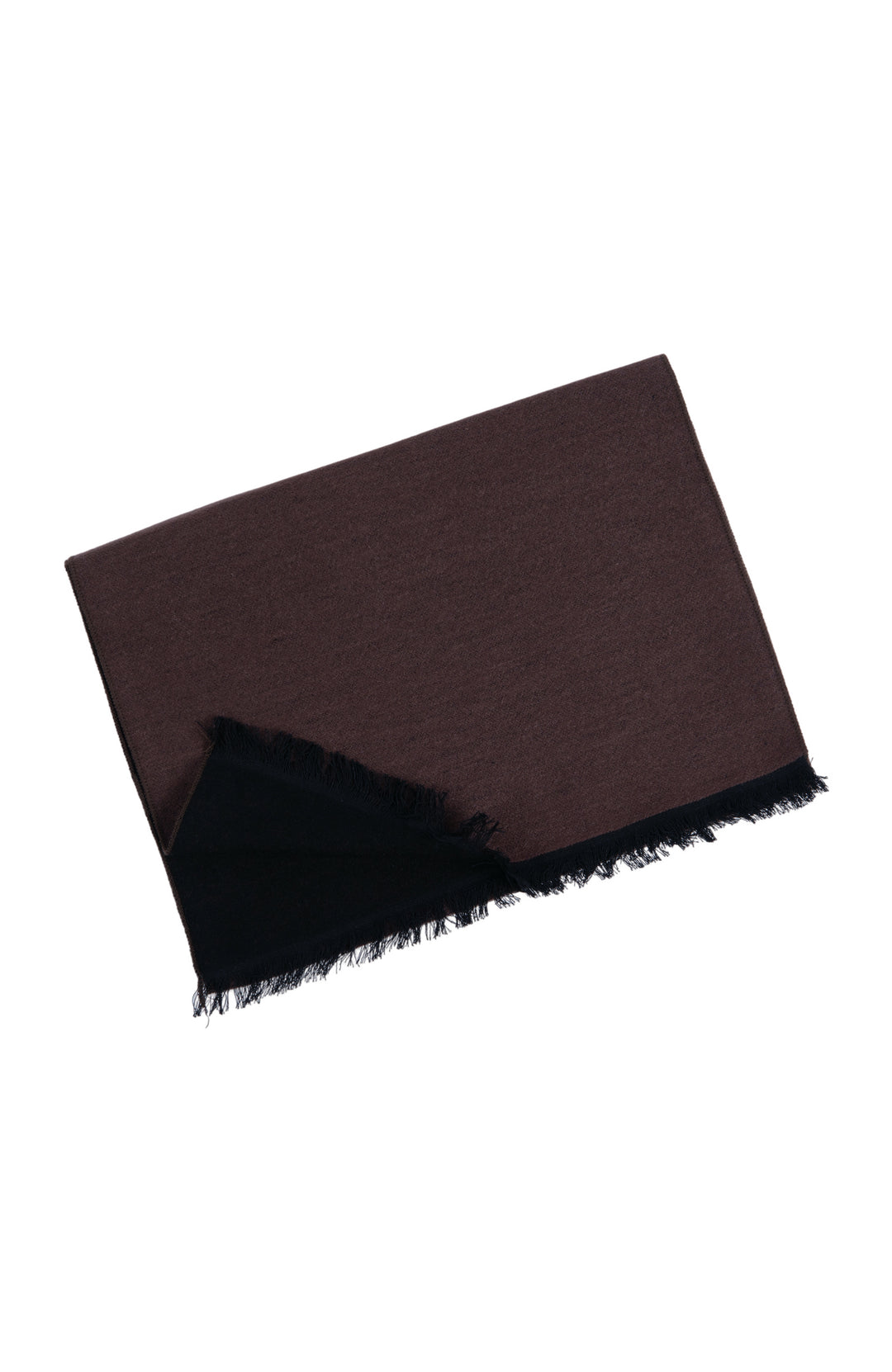 Ted Baker London Solid Brown to Black 100% Silk Reversible Scarf