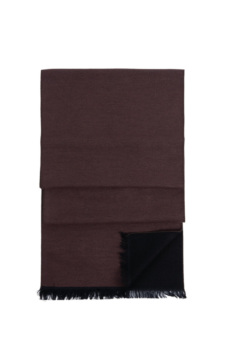 Ted Baker London Solid Brown to Black 100% Silk Reversible Scarf