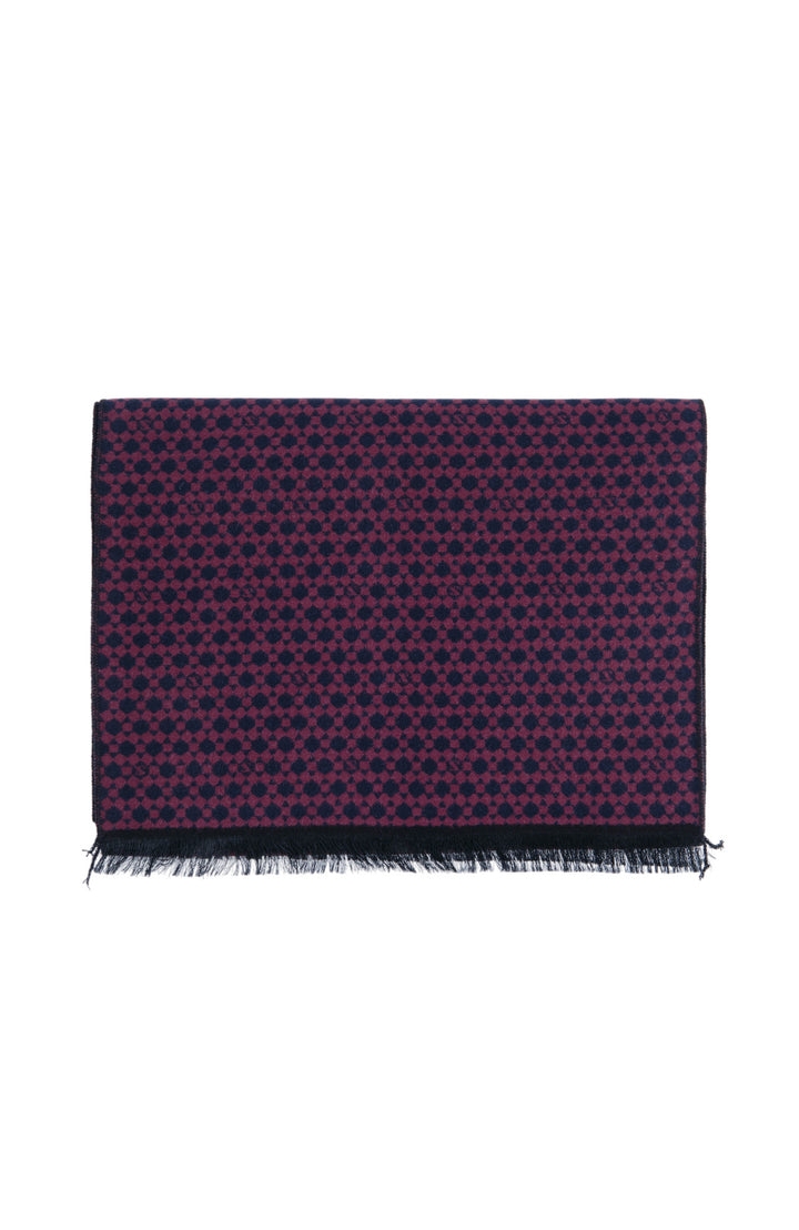 Ted Baker London 100% Silk Navy Geometric Reversible Scarf